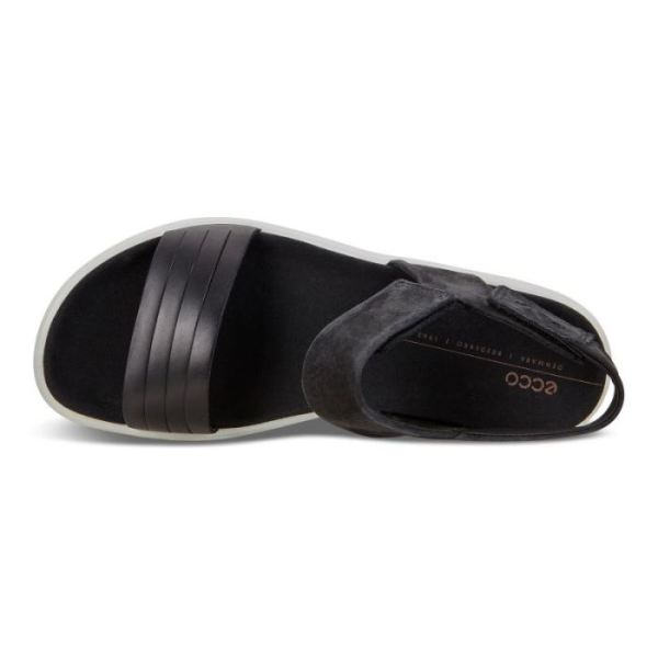 ECCO SHOES -FLOWT WOMEN'S FLAT SANDAL-BLACK/BLACK