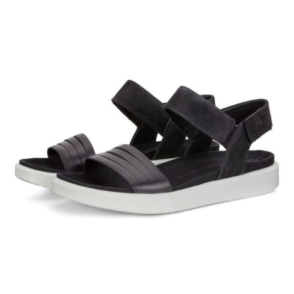 ECCO SHOES -FLOWT WOMEN'S FLAT SANDAL-BLACK/BLACK