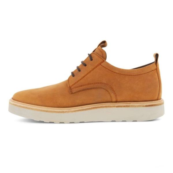 ECCO SHOES -TECHWELT MEN'S OXFORD-AMBER