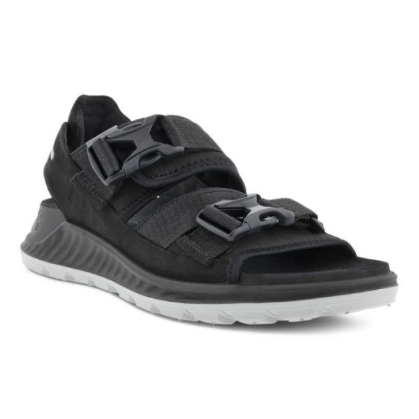 ECCO SHOES -EXOWRAP MEN'S 2 STRAP BUCKLE-BLACK/BLACK