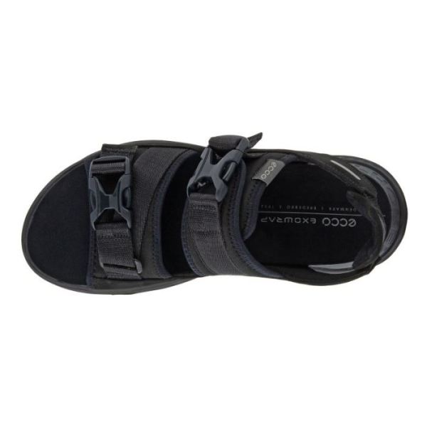 ECCO SHOES -EXOWRAP MEN'S 2 STRAP BUCKLE-BLACK/BLACK