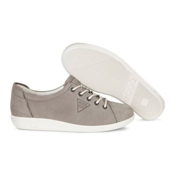 ECCO SHOES -SOFT 2.0 WOMEN'S TIE-WARM GREY