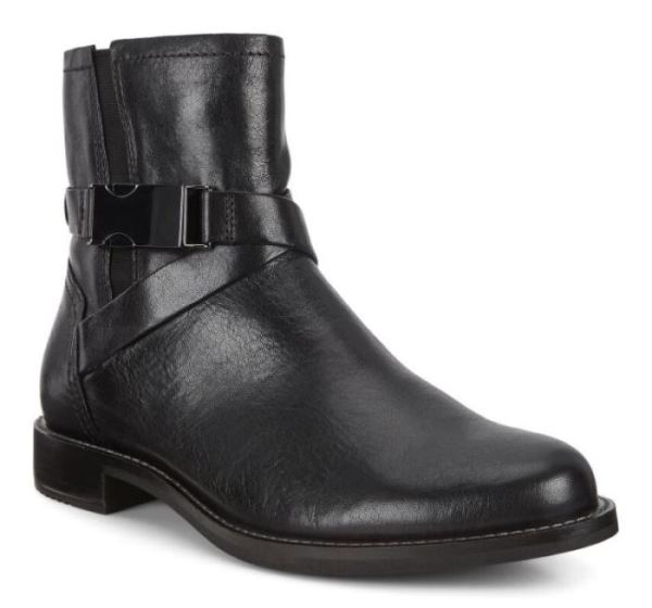 ECCO SHOES -SARTORELLE 25 WOMEN'S BUCKLED BOOT-BLACK