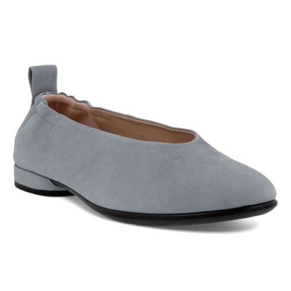 ECCO SHOES -ANINE WOMEN'S FLAT BALLERINA-SILVER GREY