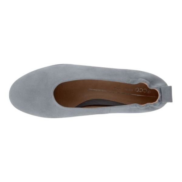 ECCO SHOES -ANINE WOMEN'S FLAT BALLERINA-SILVER GREY