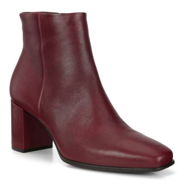 ECCO SHOES -SHAPE 60 WOMEN'S SQUARED ZIPPERED BOOT-SYRAH