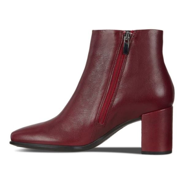 ECCO SHOES -SHAPE 60 WOMEN'S SQUARED ZIPPERED BOOT-SYRAH