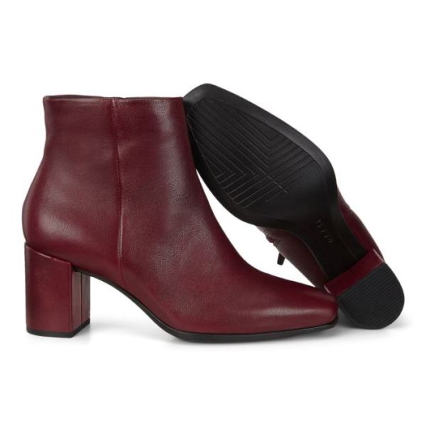 ECCO SHOES -SHAPE 60 WOMEN'S SQUARED ZIPPERED BOOT-SYRAH