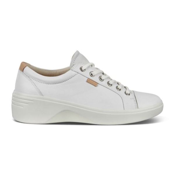 ECCO SHOES -SOFT 7 WEDGE WOMEN'S SHOES-WHITE