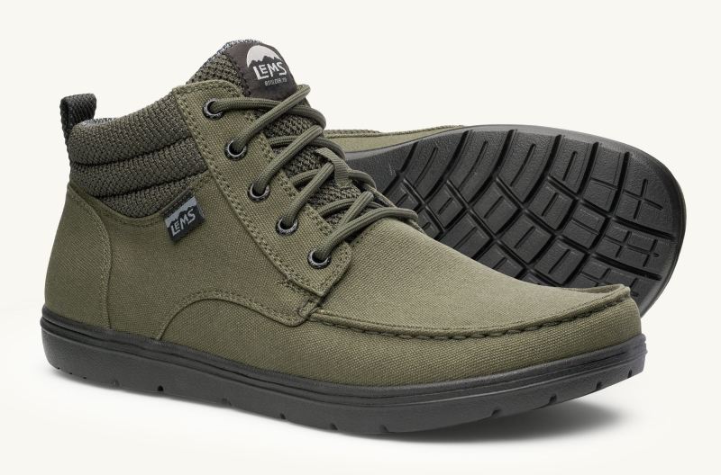 LEMS | MEN'S BOULDER BOOT MID VEGAN-Military Green