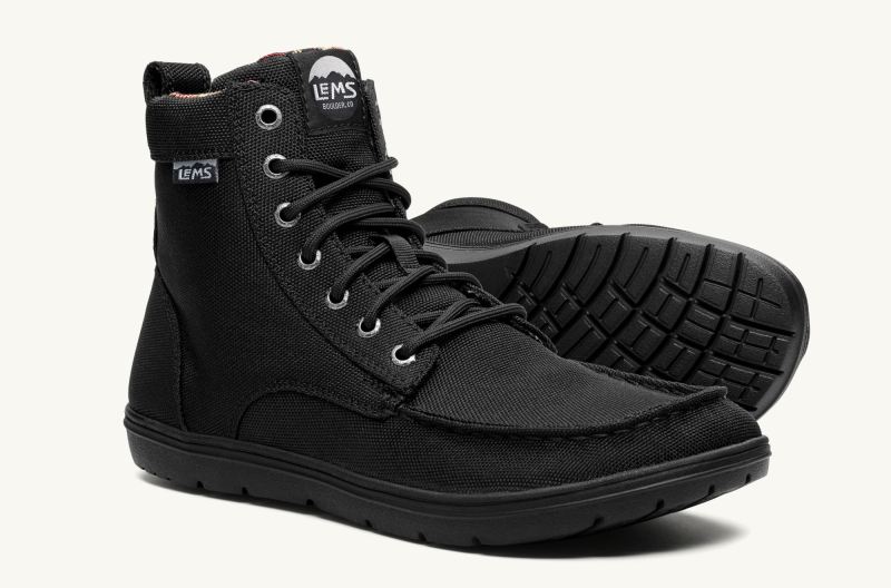 LEMS | WOMEN'S BOULDER BOOT NYLON-Black (Vegan)