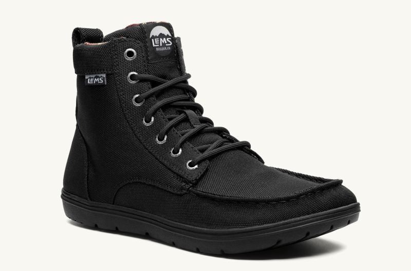 LEMS | WOMEN'S BOULDER BOOT NYLON-Black (Vegan)