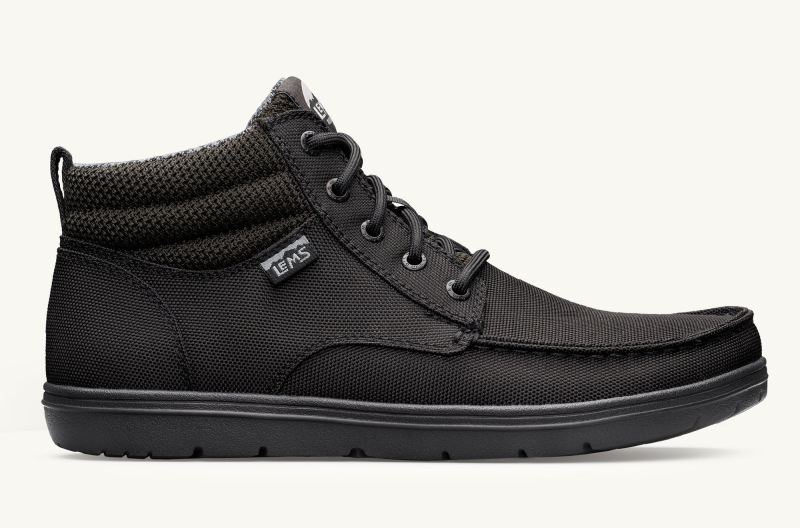 LEMS | MEN'S BOULDER BOOT MID VEGAN-Jet Black