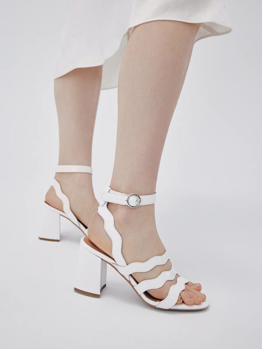 Maguire | Women's Rimini White Patent Heel Last Units | Special Offer