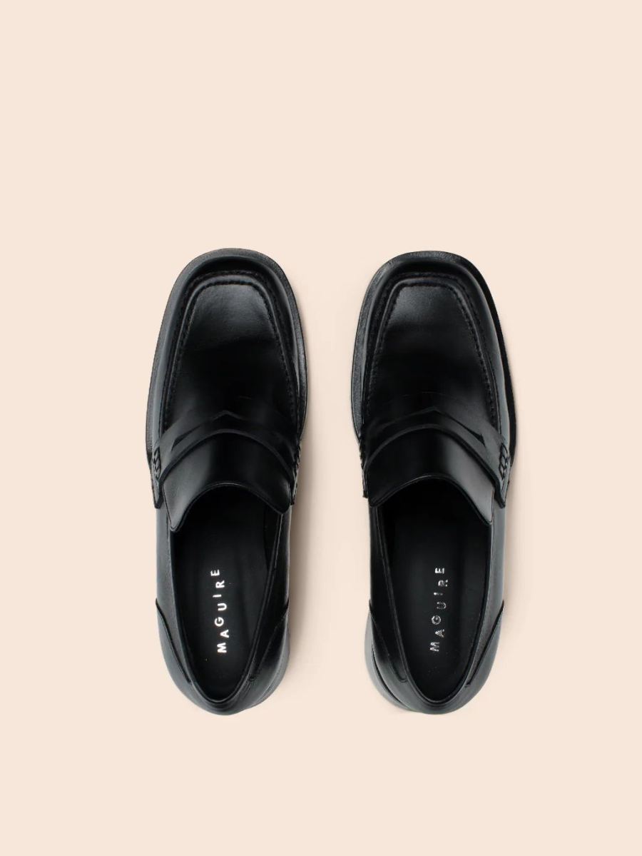 Maguire | Women's Marlia Black Loafer Heeled Loafer | Special Offer