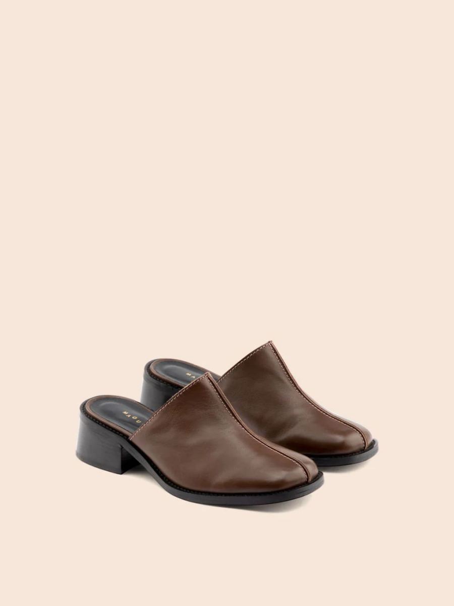 Maguire | Women's Safara Brown Mule Heeled Mule | Special Offer