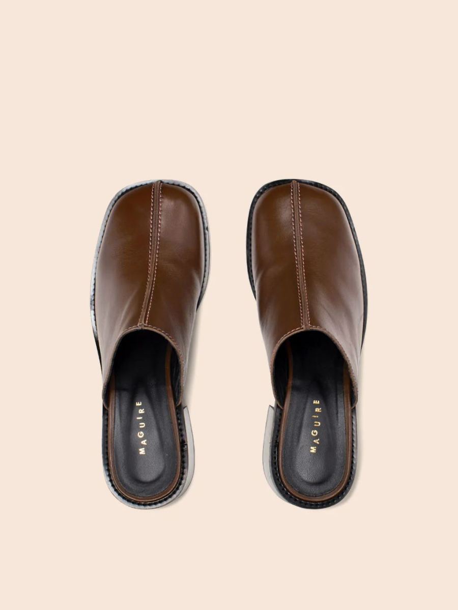 Maguire | Women's Safara Brown Mule Heeled Mule | Special Offer