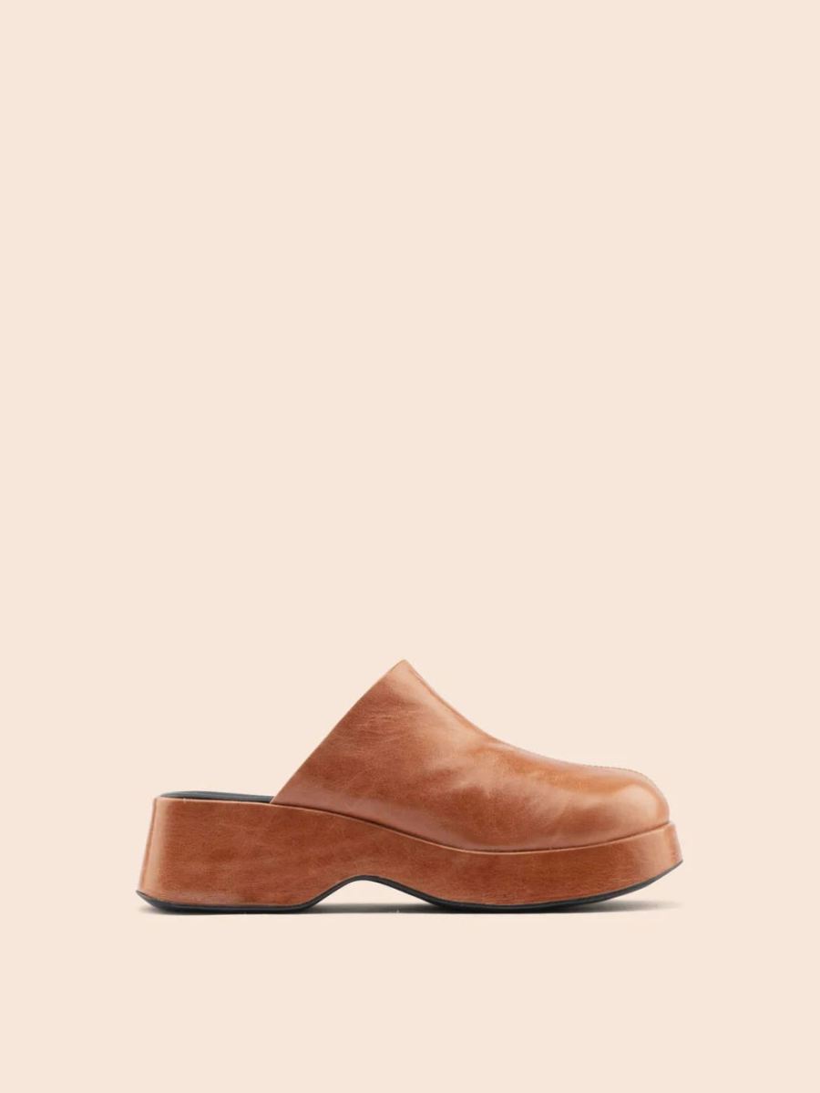 Maguire | Women's Vera Caramel Clog Platform Mule | Special Offer