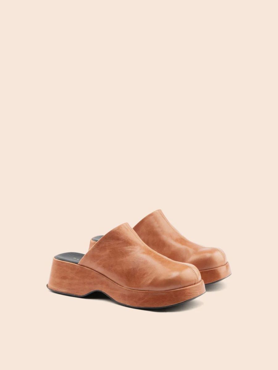 Maguire | Women's Vera Caramel Clog Platform Mule | Special Offer