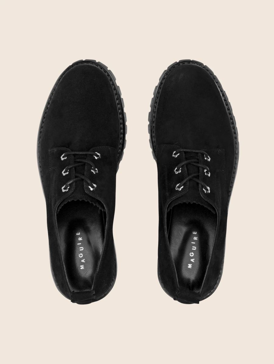 Maguire | Women's Zava Black Suede Oxford Last Units | Special Offer