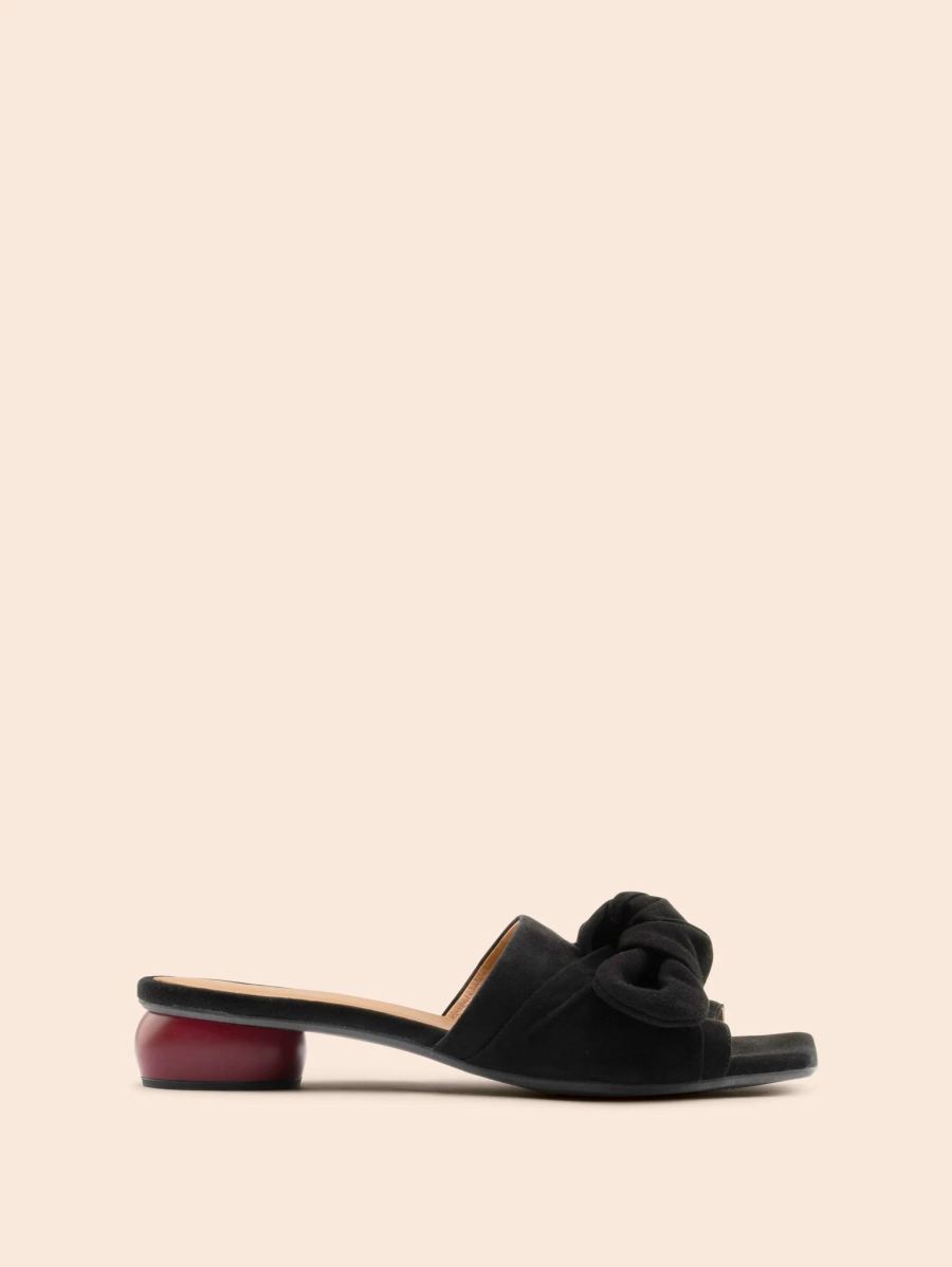 Maguire | Women's Modena Black Sandal Heeled Mule | Special Offer