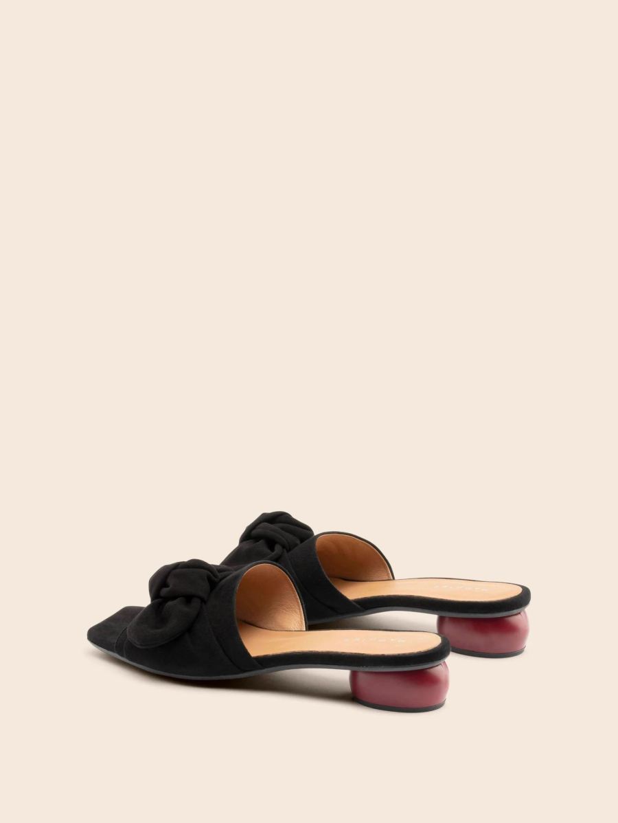 Maguire | Women's Modena Black Sandal Heeled Mule | Special Offer