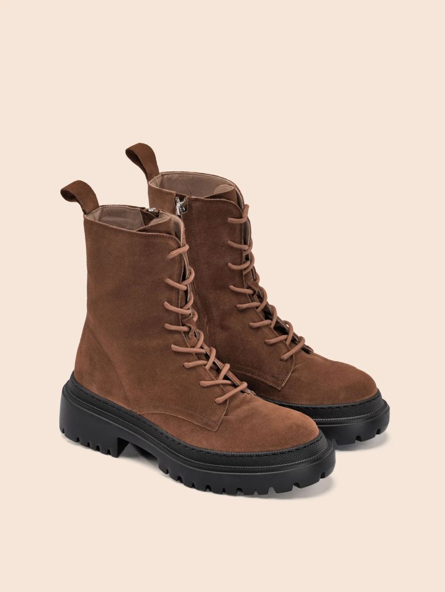 Maguire | Women's Belluno Dark Tan Boot Combat Boot | Special Offer