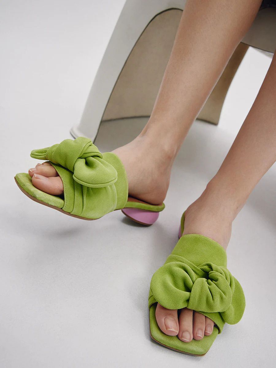 Maguire | Women's Modena Pistachio Sandal Heeled Mule | Special Offer