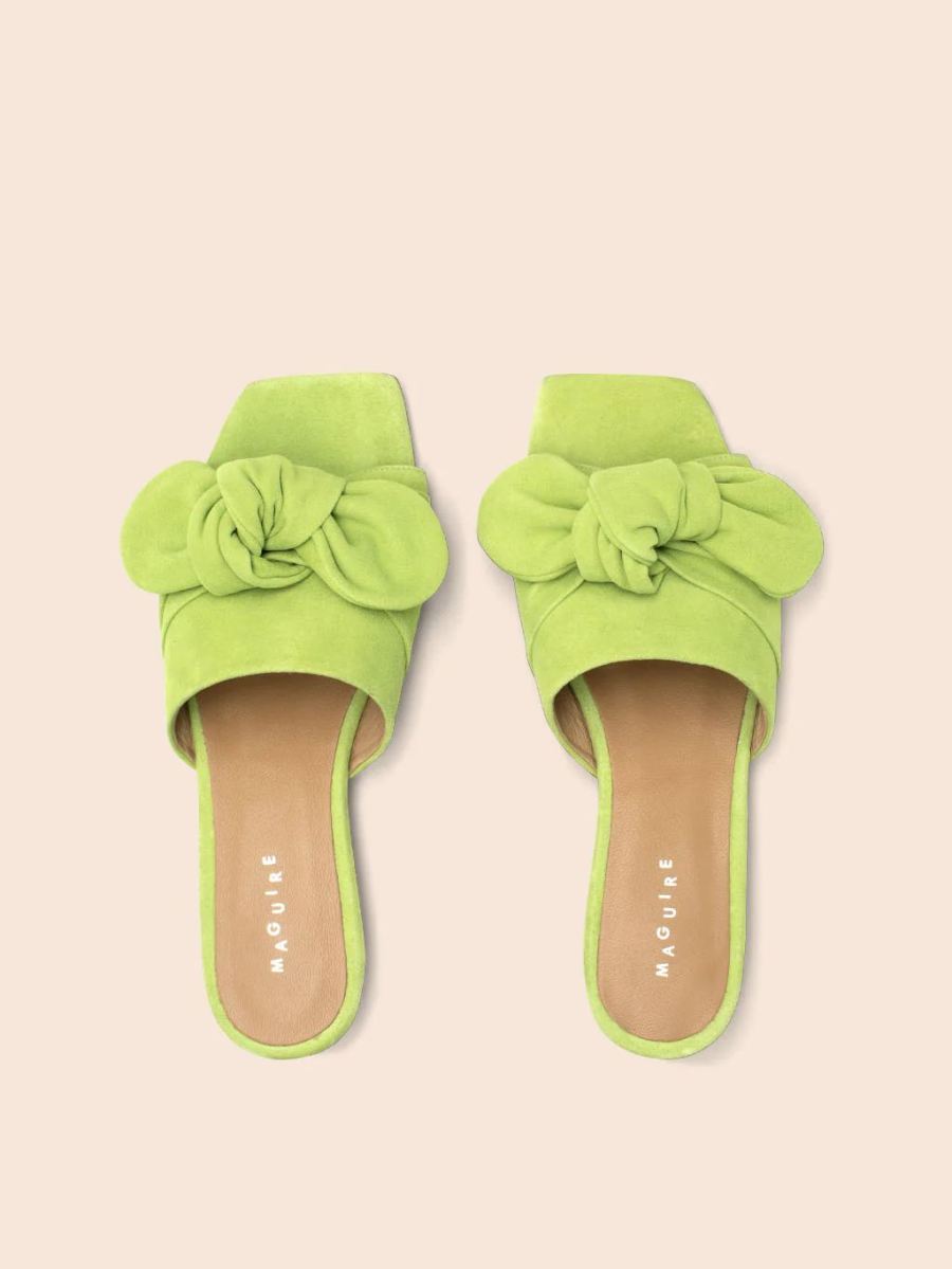 Maguire | Women's Modena Pistachio Sandal Heeled Mule | Special Offer