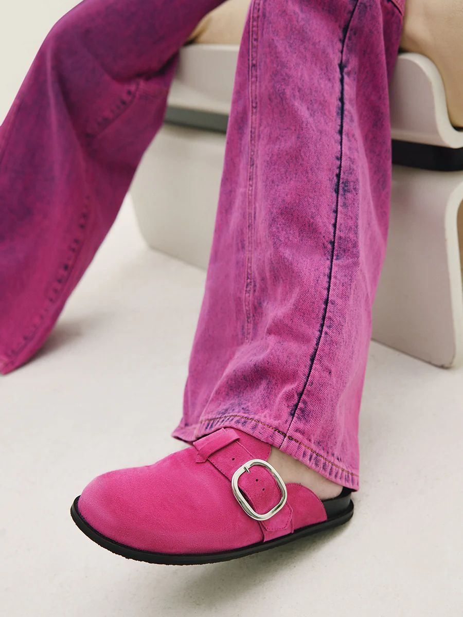 Maguire | Women's Gaia Pink Clog Buckle Clog | Special Offer