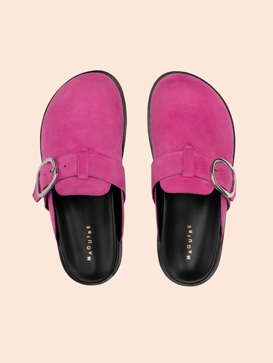 Maguire | Women's Gaia Pink Clog Buckle Clog | Special Offer