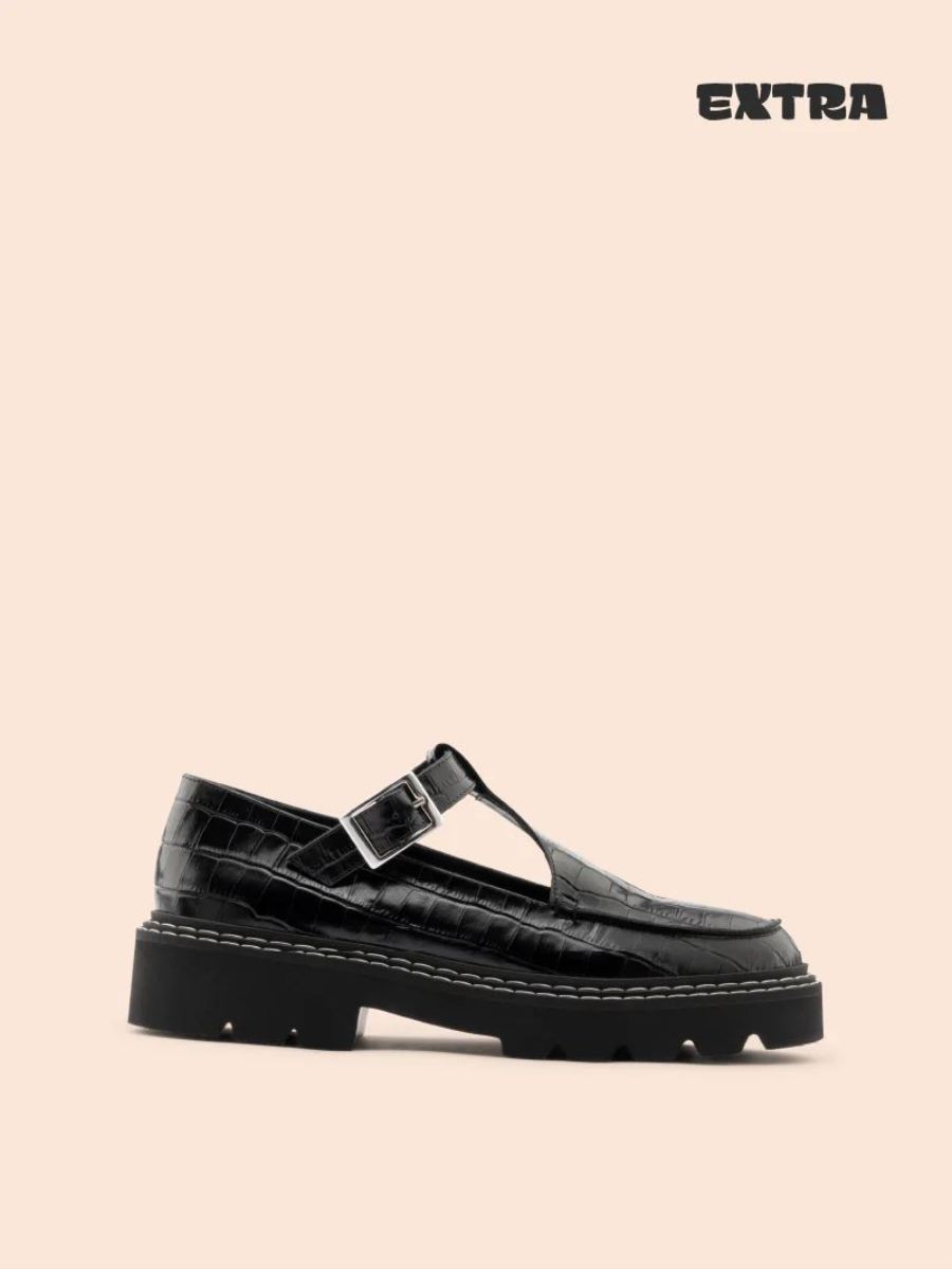 Maguire | Women's Neiva Black Croco Mary Jane Deadstock Leather | Special Offer