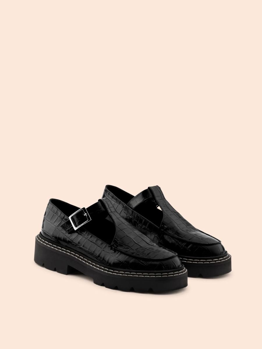 Maguire | Women's Neiva Black Croco Mary Jane Deadstock Leather | Special Offer