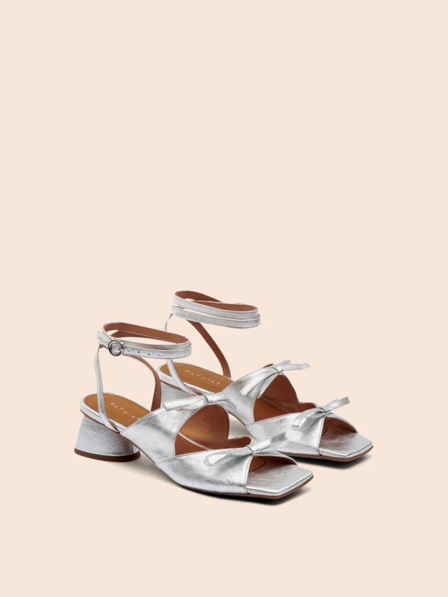 Maguire | Women's Mira Silver Heel Heeled Sandal | Special Offer