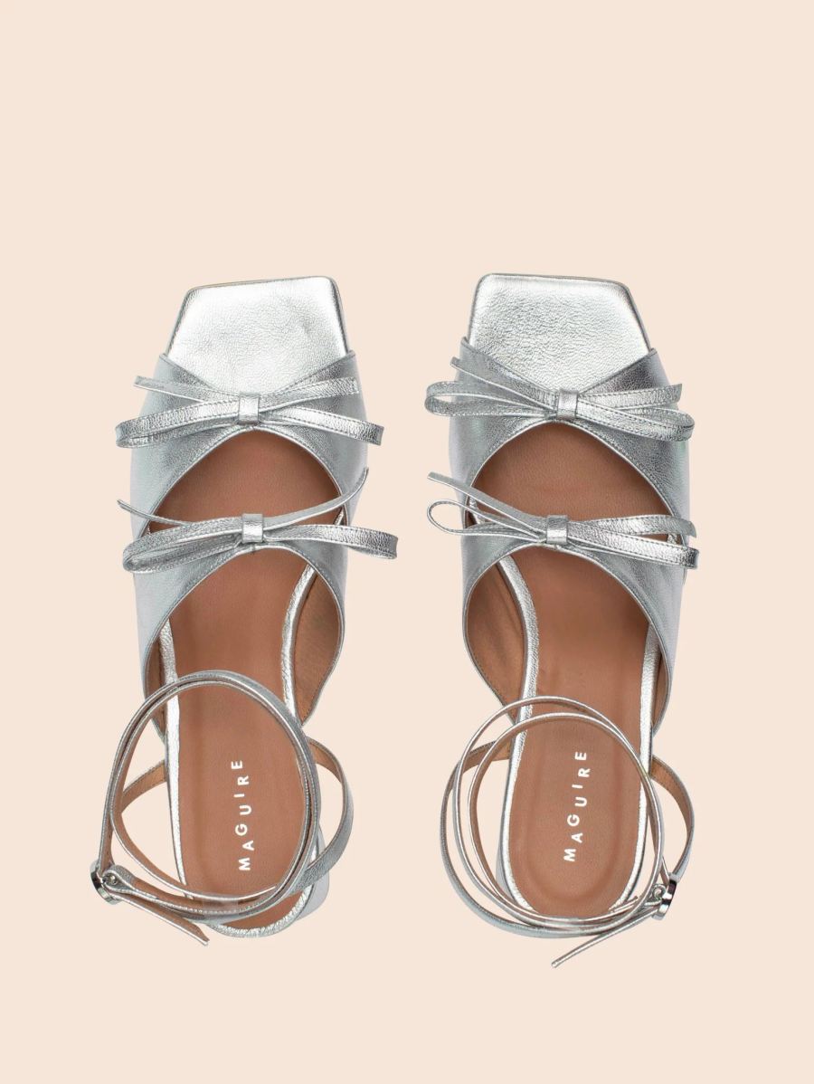 Maguire | Women's Mira Silver Heel Heeled Sandal | Special Offer