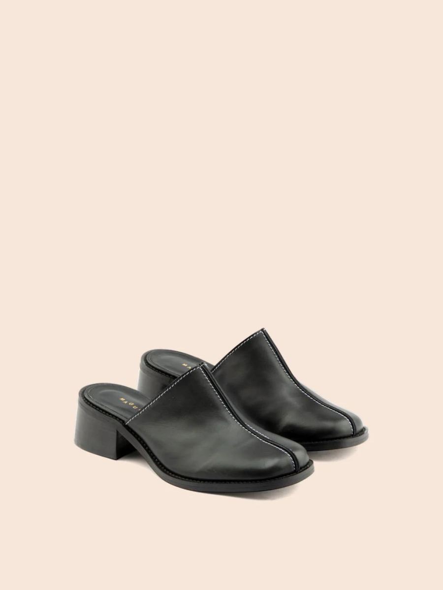 Maguire | Women's Safara Black Mule Heeled Mule | Special Offer