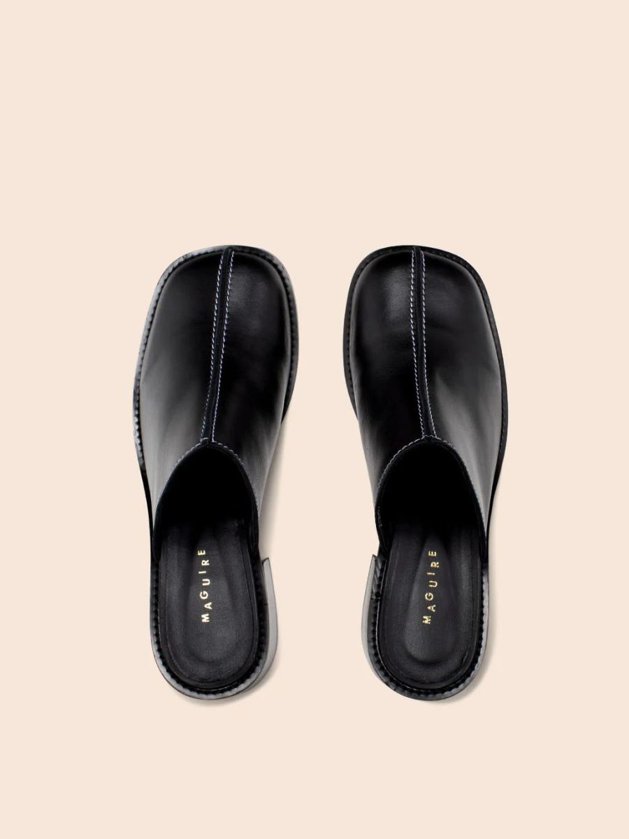 Maguire | Women's Safara Black Mule Heeled Mule | Special Offer