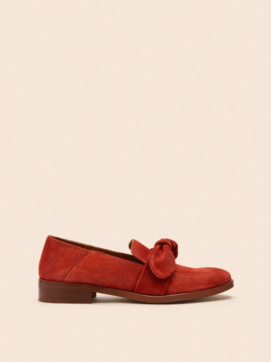 Maguire | Women's Valencia Rust Loafer Bow Loafer | Special Offer