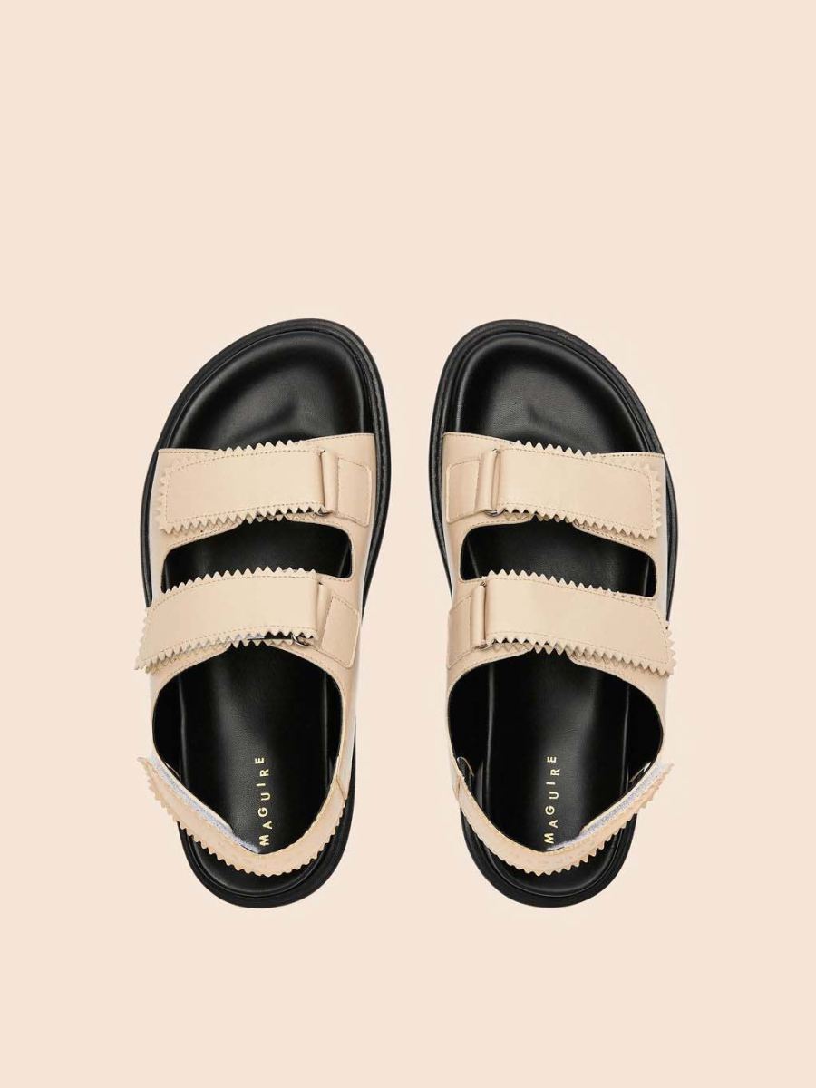 Maguire | Women's Tavira Buttermilk Sandal Velcro straps sandals | Special Offer