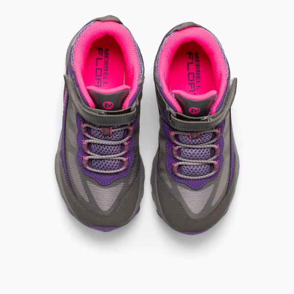 Merrell |  Moab Speed Mid A/C Waterproof-Grey/Pink/Purple