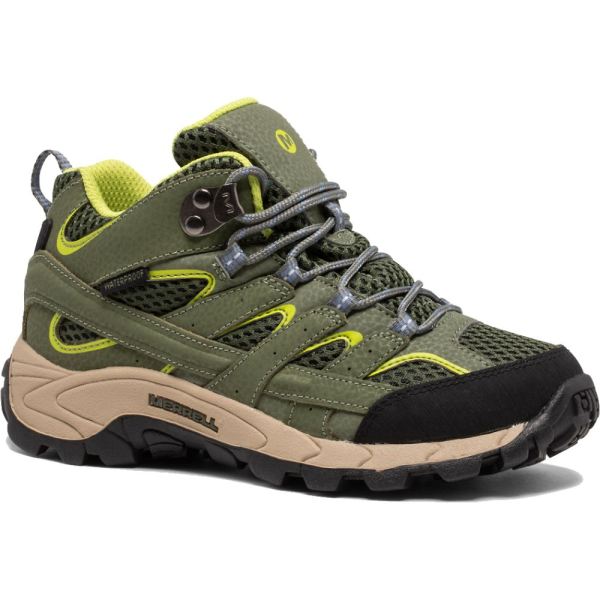 Merrell |  Moab 2 Mid Waterproof Boot-Green/Lime