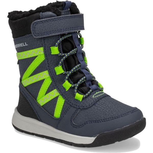 Merrell |  Snow Crush 2.0 Waterproof Jr. Boot-Navy/Lime