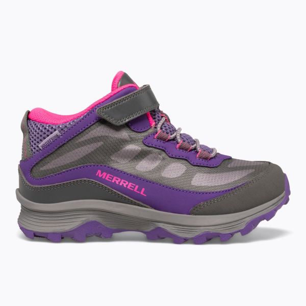 Merrell |  Moab Speed Mid A/C Waterproof-Grey/Pink/Purple