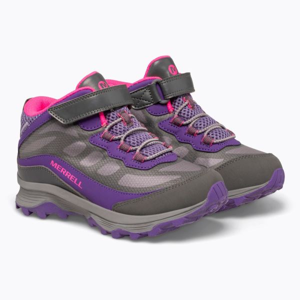 Merrell |  Moab Speed Mid A/C Waterproof-Grey/Pink/Purple