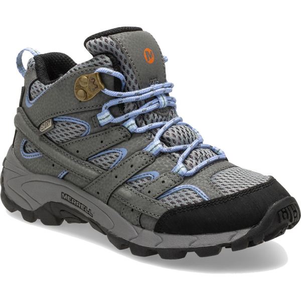 Merrell |  Moab 2 Mid Waterproof Boot-Grey/Periwinkle