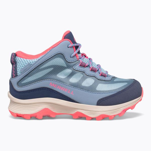 Merrell | Moab Speed Mid Waterproof-Dusty Blue/Coral