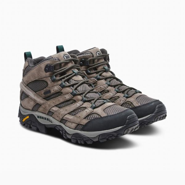 Merrell |  Moab 2 Mid Waterproof Wide Width-Boulder