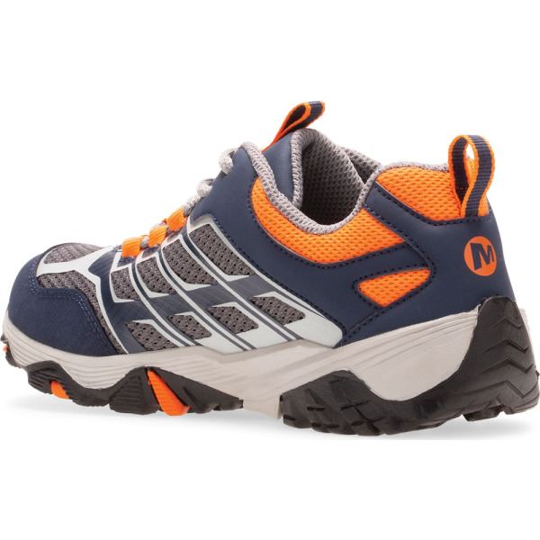 Merrell |  Moab FST Low Waterproof Shoes-Navy/Grey/Orange