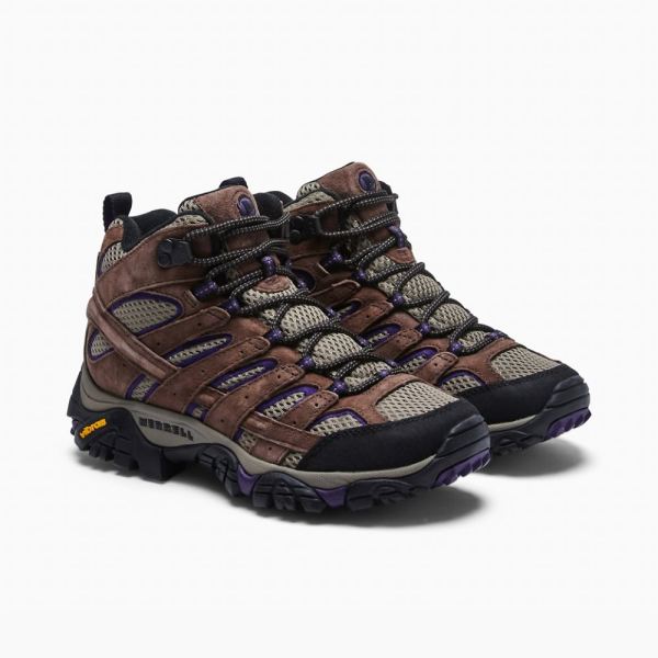 Merrell |  Moab 2 Mid Ventilator Wide Width-Bracken/Purple