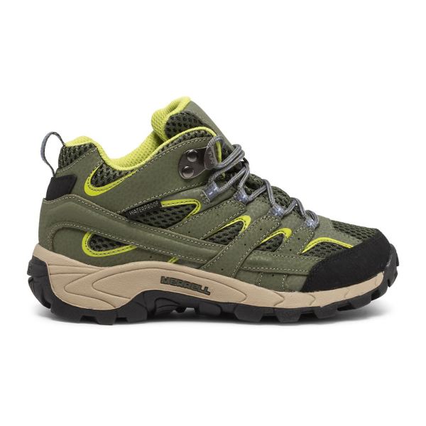 Merrell |  Moab 2 Mid Waterproof Boot-Green/Lime